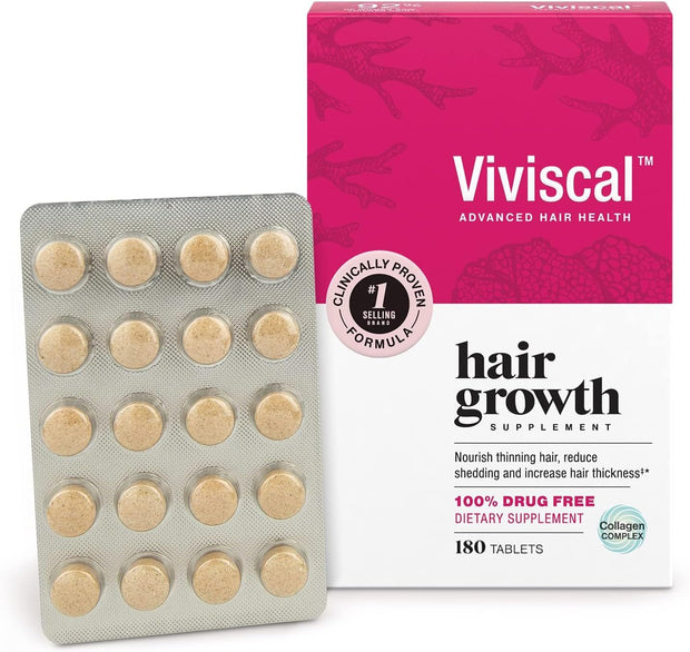 Viviscal suplemento para el crecimiento del cabello x 180 tabs