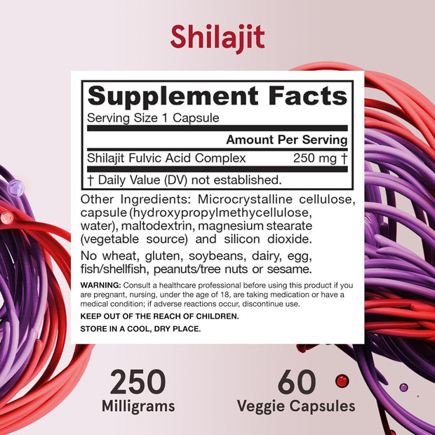 Jarrow Shilajit ácido fúlvico x 60 cáps