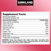 Kirkland Citrato de Calcio Magnesio Zinc Vitamina D3 500 tabletas