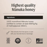 Manukora miel de manuka 600+mgo 250gr