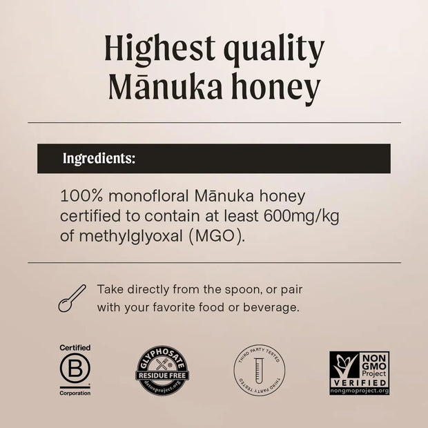 Manukora miel de manuka 600+mgo 250gr