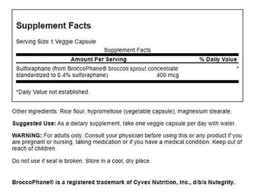 Swanson sulforafano sulforaphane x 60 cáps