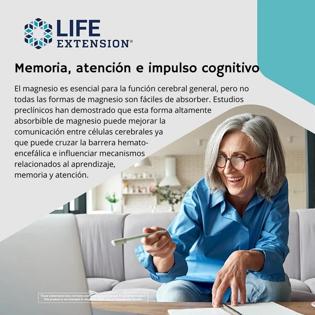 Life Extension Neuro-mag L-treonato De Magnesio X 90caps