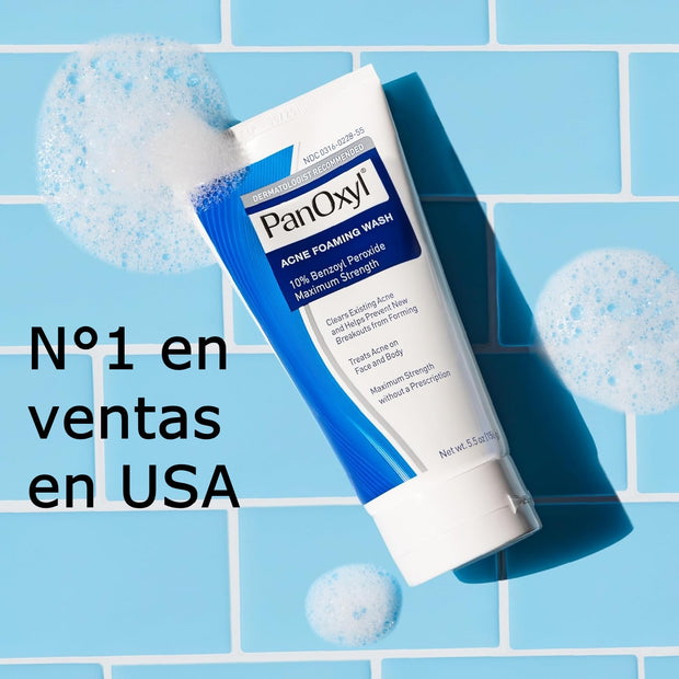 Panoxyl espuma limpiadora anti acné 10% peróxido de benzoilo 156gr